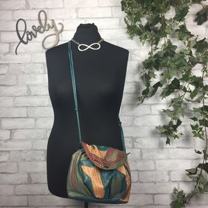 Vintage Nas Patchwork Textured Handbag